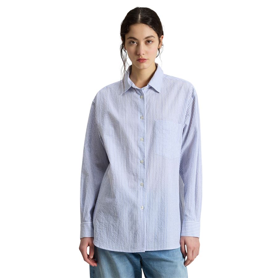 Camicia in cotone seersucker da donna Woolrich | CFWWSI021331010